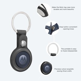 4 Pack Moto Tag Case with Keychain,Portable Leather Moto Tag Holders,Protective Accessories for GPS Item Finders Accessories,Anti-Scratch, Shockproof & Dustproof (Black+Red+Blue+Brown)