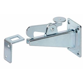 Gate Lock Door Stop (1, Wall Mounted, Silver Galvanised)