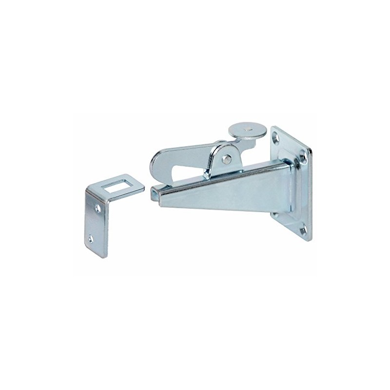 Gate Lock Door Stop (1, Wall Mounted, Silver Galvanised)