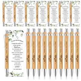 Cholemy 36 Sets Bridal Shower Pens Bulk Wedding Bridal Shower Favors for Guest with Thank You Cards and Twine Retractable Ballpoint Pen Black Ink for Games Proposal Gift