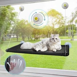 Peyela Cat Hammock for Window,Cat Window Perch for Indoor Cats,Resting Pet Bed Mounted for Kitty Pet Kitten Cat Beds, Cat Shelves Hold Up to 40 Pounds, Suitable for Window Width Over 29in