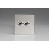 Varilight 2-Gang 2-Way V-Pro Push On/Off Rotary LED Dimmer 2