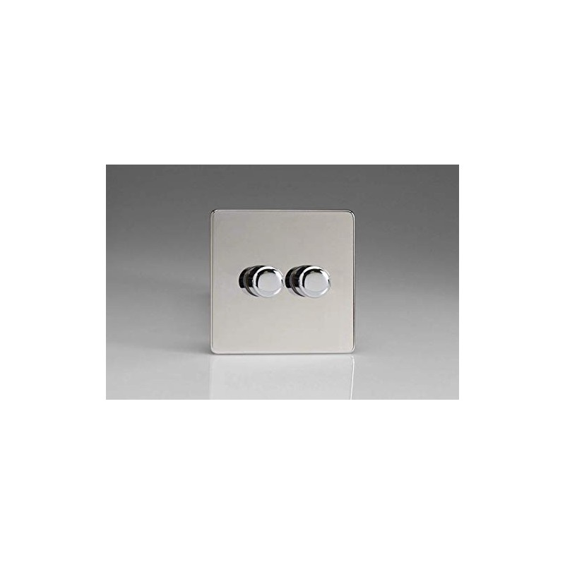 Varilight 2-Gang 2-Way V-Pro Push On/Off Rotary LED Dimmer 2