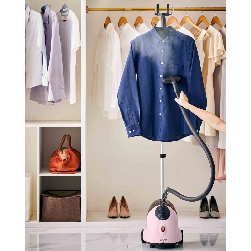 SALAV® GS18-DJ Standing Garment Steamer with Roll Wheels Pink