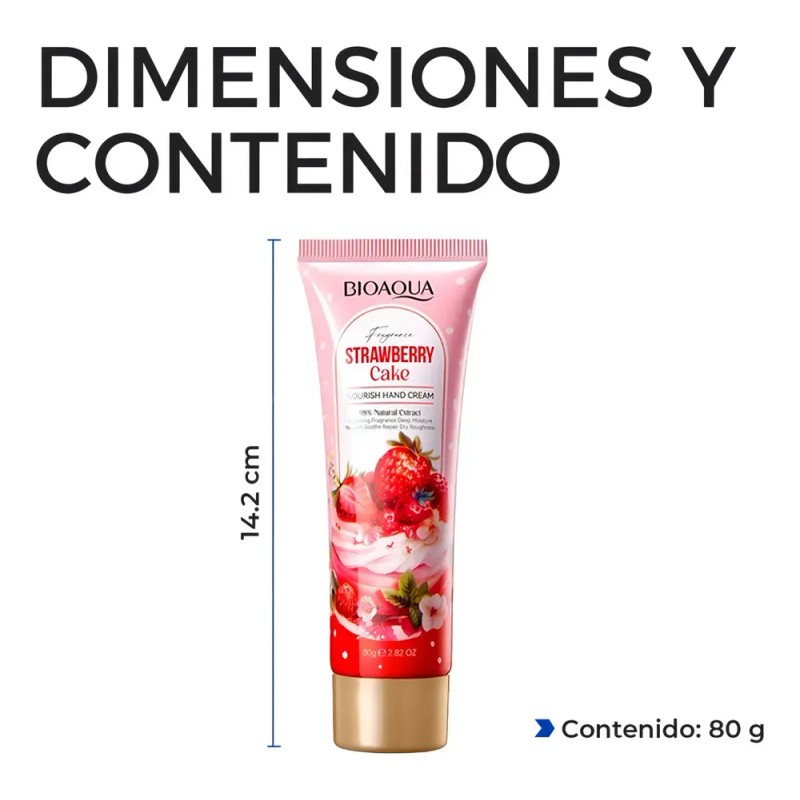 Crema Nutritiva Para Manos A+++ Bioaqua Strawberry Cake