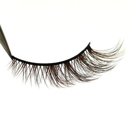 Vivis Brown False Eyelashes Cat Eye 3D Mink, 7 Pairs, Fluffy Wispy Style Fake Lashes, 1.5cm