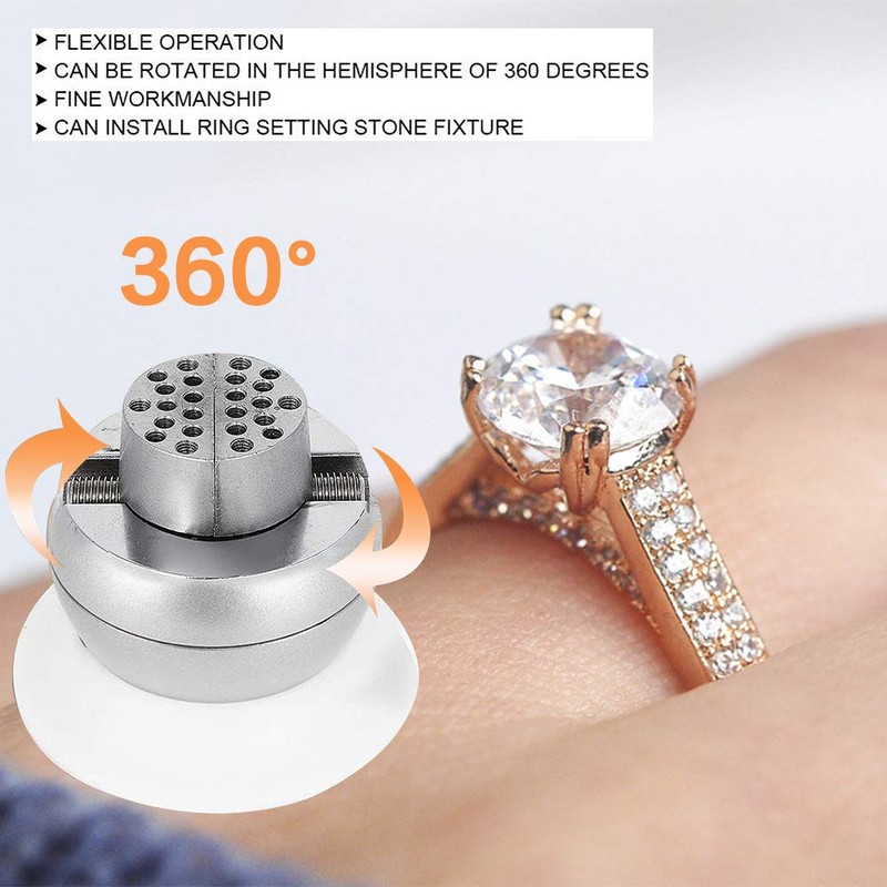Ball Vise Engraving Setting Tool 360°Rotation Professional Ball Vise 30