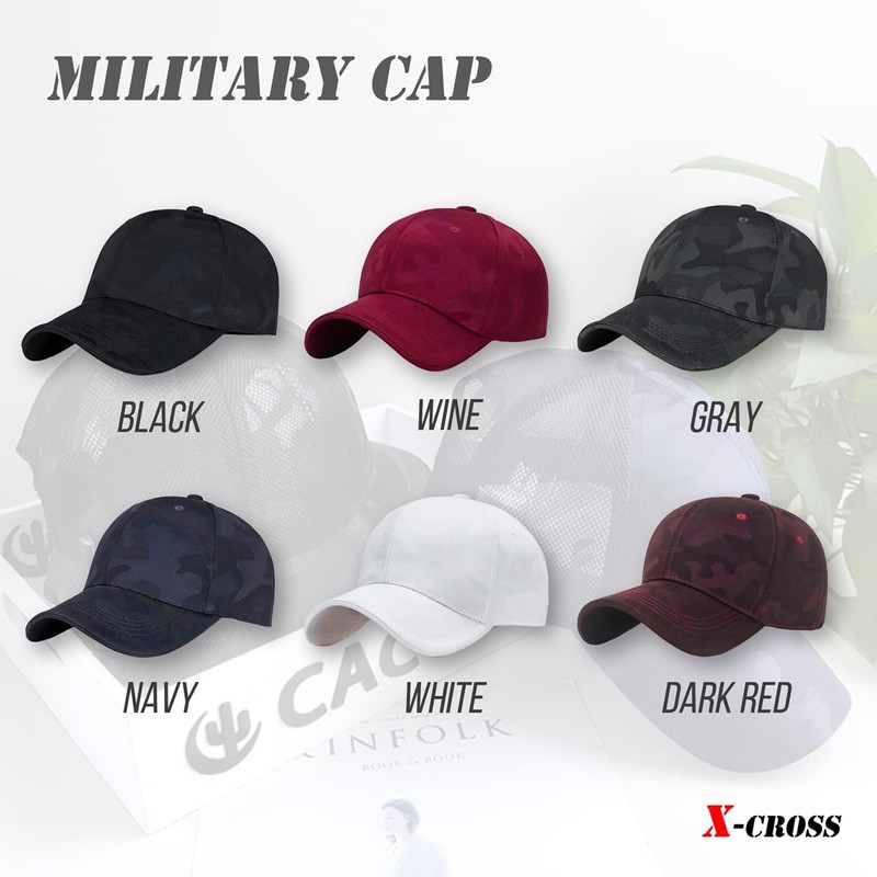 X-cross Men's Camouflage Cap, Military Cap, One Size Fits Most,