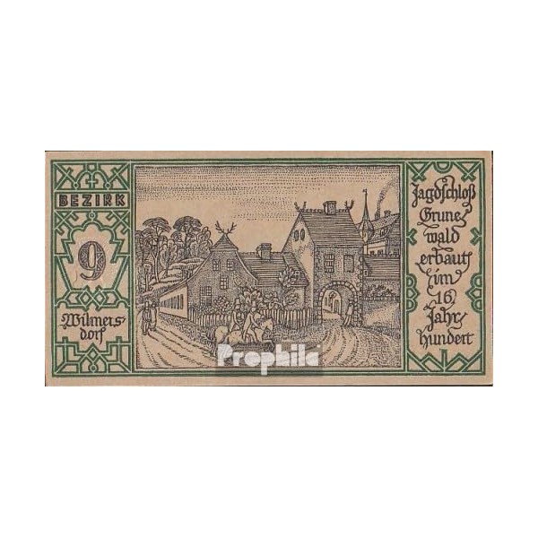 Banknote Berlin Notgeld: 92.1.9 Notgeld the City Berlin, District: 9.Wilmersdorf