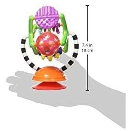 Sassy Teethe & Twirl Sensation Station 2-in-1 Suction Cup High Chair Toy, Developmental Tray Toy for Early Learning, Ages 6+ Months