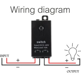 dstfuy Mini Wireless Switch 12V,5V/12V/48V/10A Relay Remote Switch for Lights,328FT Long Range for Ceiling Lights, Lamps, Industrial Control and Security Fields.