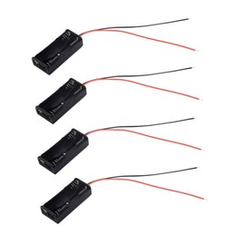 LampVPath (Pack of 4 AAA Battery Holder, 2 X 1.5V AAA Battery Holder with Leads, AAA Battery Holder with Wires