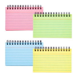 4 Packs Index Cards,A6 Colorful Revision Cards,3X5 Inches Lined Flash Cards,Note Cards for School Learning Memory Memo Scratch Pad Presentation(Pink+Yellow+Green+Blue)