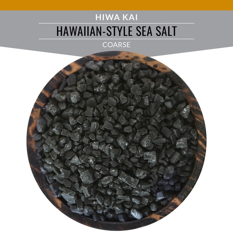 SALTWORKS Artisan Salt Company Hiwa Kai Black Hawaiian-style Sea Salt,
