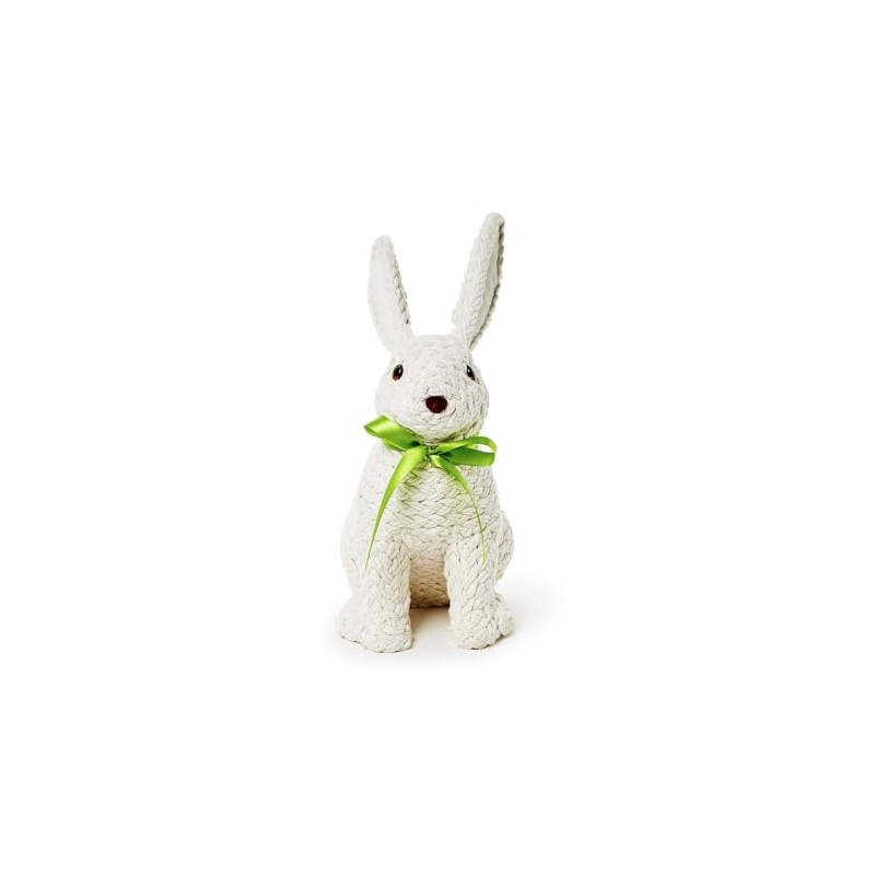 Two's Company Hand Crafted Easter Bunny, 9.25-inch Width x 6.5-inch