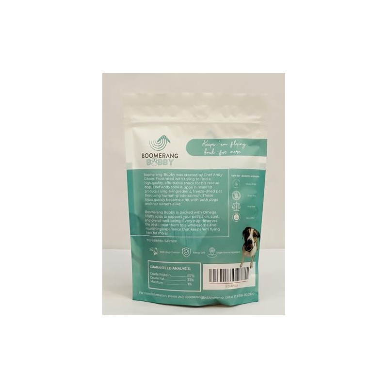 Boomerang Bobby Wild Caught Salmon Freeze Dried Pet Treats