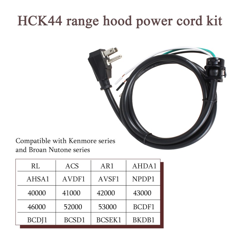 HCK44 Range Hood Replacemen Kit fits for Broan, Nutone and