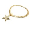 Fashion 21 Hip Hop Iced Out Star Pendant 11mm 18",