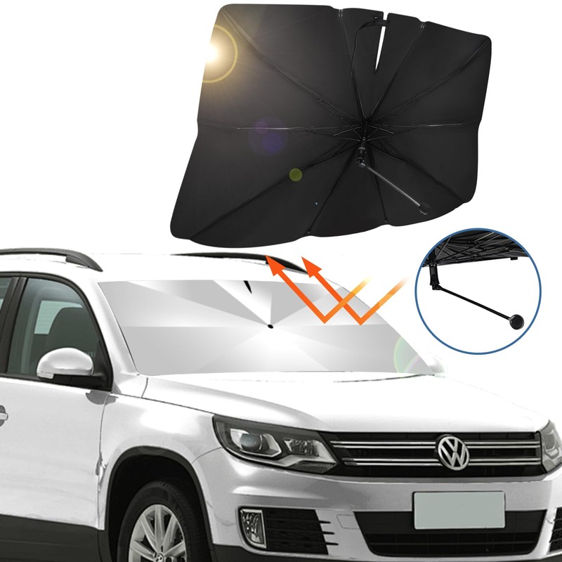 Sonnenschutz Auto Frontscheibe, Auto Sonnenschutz zu Frontscheibe Faltbar, Selbsthaftend UV