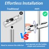 YOXITIXOY Adjustable Shower Head Bracket with 2 Hooks, for 16