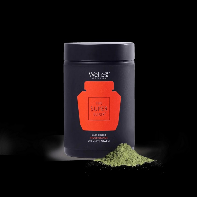 WelleCo The Super Elixir Greens Jar 300g, Lemon and Ginger