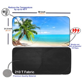 Gven - Parasol para parabrisas 2024 más nuevo para parabrisas de coche, parabrisas delantero, parasol con diseño de FUUNY, bloquea los rayos UV, protección solar para coche, camión, SUV, accesorios de