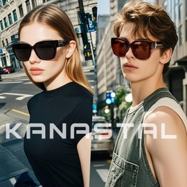 KANASTAL Over Glasses Sunglasses for Women Men Polarized Sunglasses Fit Over Design Sun Glasses with UV400 Protection Fashion Oversized Wrap Around Shades Black and Tortoise Brown