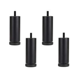 Fashionapple 4 Pieces Aluminum Alloy Sofa Feet Furniture Feet Height Adjuster Cabinet Replacement Legs Cabinet Support Legs Furniture Leg Threaded Furniture Leg - M8 Thread (Black,10cm)