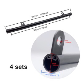 XINGSUI Poster Hanger Holder Frame 4 Sets Poster Rail Poster Rail 33 cm for Posters, Pictures, Prints, Photos, Cards, Scrolls (2 Black and 2 White)