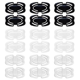 Pack of 18 Bra Strap Buckles, Women's Bra Strap Buckles, Bra Strap Clips, Invisible Non-Slip Bra Buckles, Bra Accessories, black