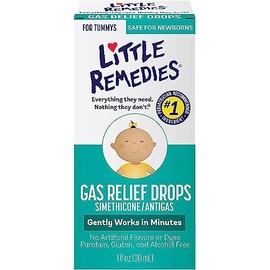 Little Remedies Gotas de alivio de gas, sabor a bayas naturales, seguras para recién nacidos, 1.0 onzas líquidas (paquete de 2)