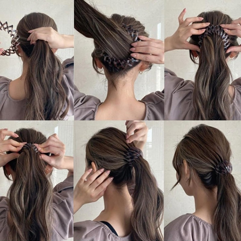 Pinzas Mágicas Para El Pelo Y Moños Con Forma De
