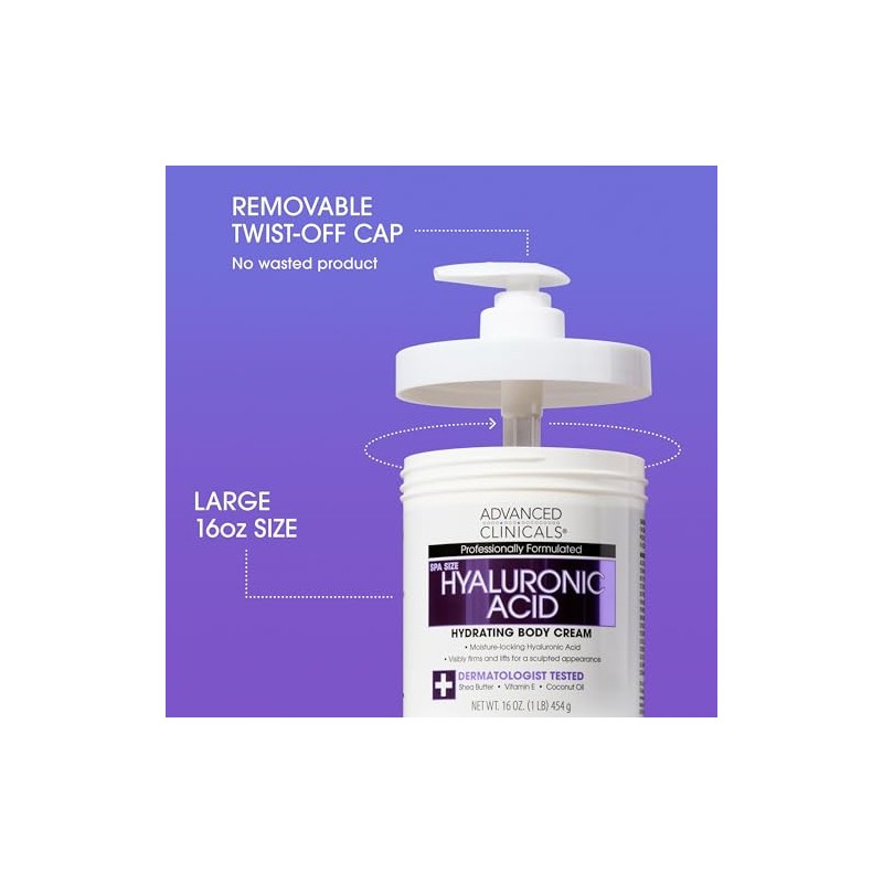 ADVANCED CLINICALS 2 PACK SET - CREMA CORPORAL ACIDO HIALURONICO