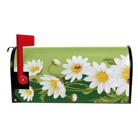 WOOR Daisies and Ladybugs Magnetic Mailbox Cover Spring Standard Size-18"x 20.8"