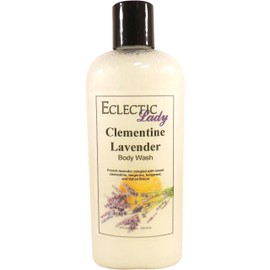 Eclectic Lady Liquid Pearl Body Wash - Clementine Lavender Scent 3-in-1 Use For Bubble Bath, Hand Soap & Body Wash, Phthalate-Free Clementine Lavender Fragrance, Handcrafted in USA (8 oz)