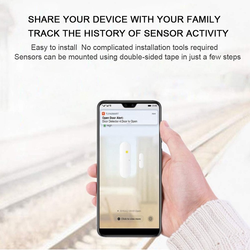 Tür Fenster Alarm Sensor, Wireless WiFi Magnetic Door Window Sensor,