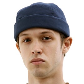 UNDERCONTROL Gorra unisex con diseño de calavera marinero y calavera, para exteriores, sin visera, 4 colores, Azul / Patchwork, Medium-Large