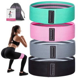 HNTCSR - Set de 4 Bandas de Resistencia, Set de Entrenamiento para Fitness para Entrenamiento de Fuerza de piernas, Bandas multifuncionales de látex