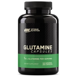 Optimum Nutrition Optimum Nutrition L-Glutamine Muscle Recovery Capsules, 1000mg, 240 Count (Package May Vary)