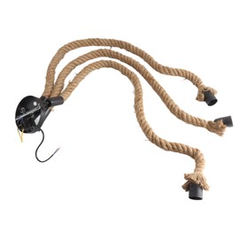 3 Heads Hemp Rope Pendant Light Ceiling Lamp Industrial Vintage Country Style for Restaurant Cafe Bar Home Decoration