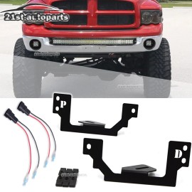 21ST For 02-08 Dodge RAM 1500 2500 3500 Bumper Foglight Bracket Male Adapter Wire Kit