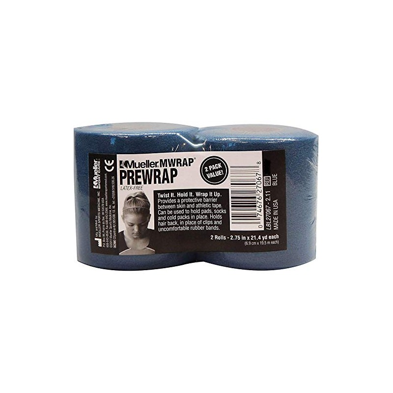 Mueller MWrap Latex-Free Prewrap, 2.75" X 21.4 Yd Roll, Navy