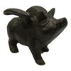 Tiny Miniature Cast Iron Flying Angel Pig Hog Figurine 3.75