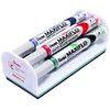 Pentel Maxiflo Liquid Ink Drywipe Marker Eraser Set, Fine Bullet
