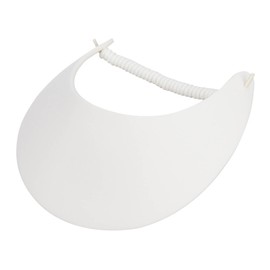 Fabric Foam Sun String Visor, White
