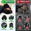 Hooded Travel Neck Pillow for Airplane & Car – U-Shaped