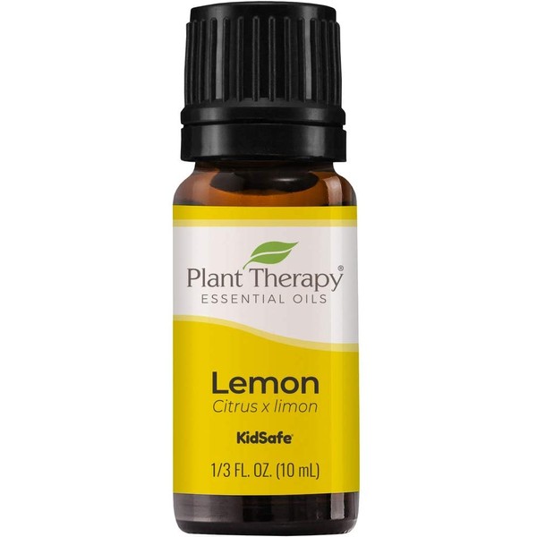 Plant Therapy Lemon Essential Oil 10 mL (1/3 oz) 100% Pure, Undiluted, Natural Aromatherapy, Therapeutic Grade