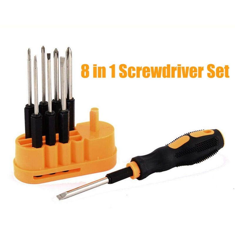 TOOLSTAR Mini Multifunction Interchangable Screwdriver Set, 8 in 1 Repair