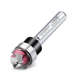 MOXPIFY Top Bearing Flush Trim Bit, 3-Flute Router Cutter 6.35mm Shank, 12.7mm Cut Diameter & 3.2mm Cut Length, Flush Trim Cut Router Bit For Woodworking