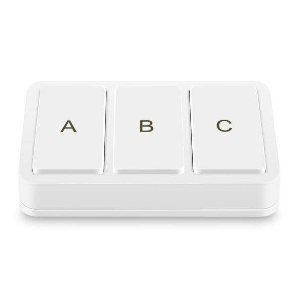 Tuwei Smart Button, Wireless Push Button Switch, White, Manual Operation,